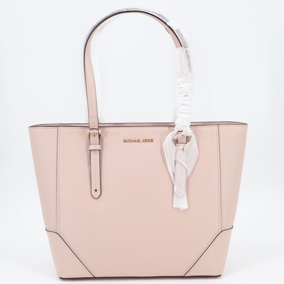 Michael Kors Aria Leather Shoulder Bag Soft Pink - Picture 1 of 12
